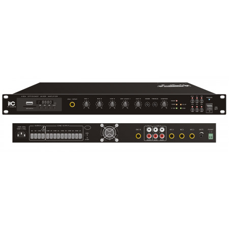 TI-120DTB / TI-240DTB / TI-350DTB / TI-500DTB 5-зонный цифровой микшер-усилитель с Mp3/TUNER/Bluetooth (вход для микрофона Phone Jack)