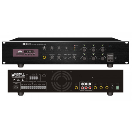 TI-120Z/ TI-240Z/ TI-350Z/ TI-500Z Шестизонный микшерный цифровой усилитель мощности с источником звука